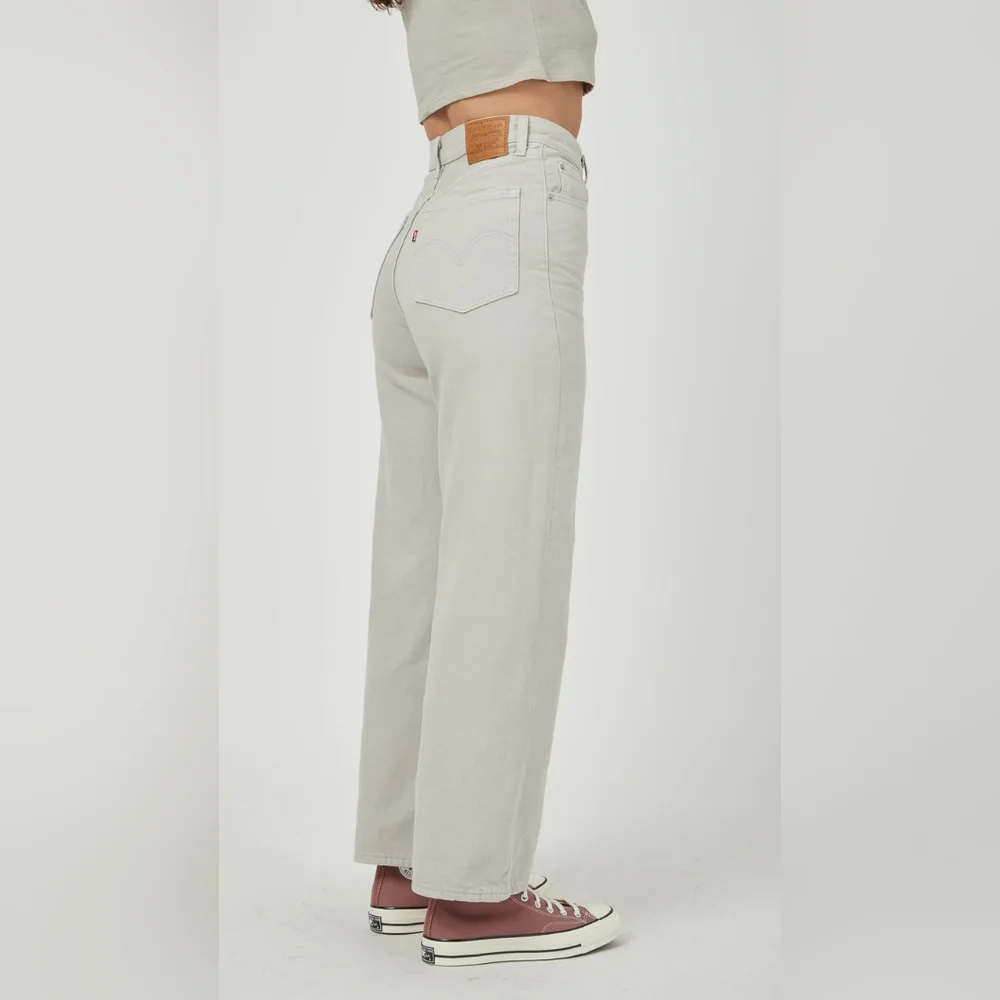 Levi's Premium High Loose Jeans Pants Mushroom Grey Gray - Picture 14 of 14